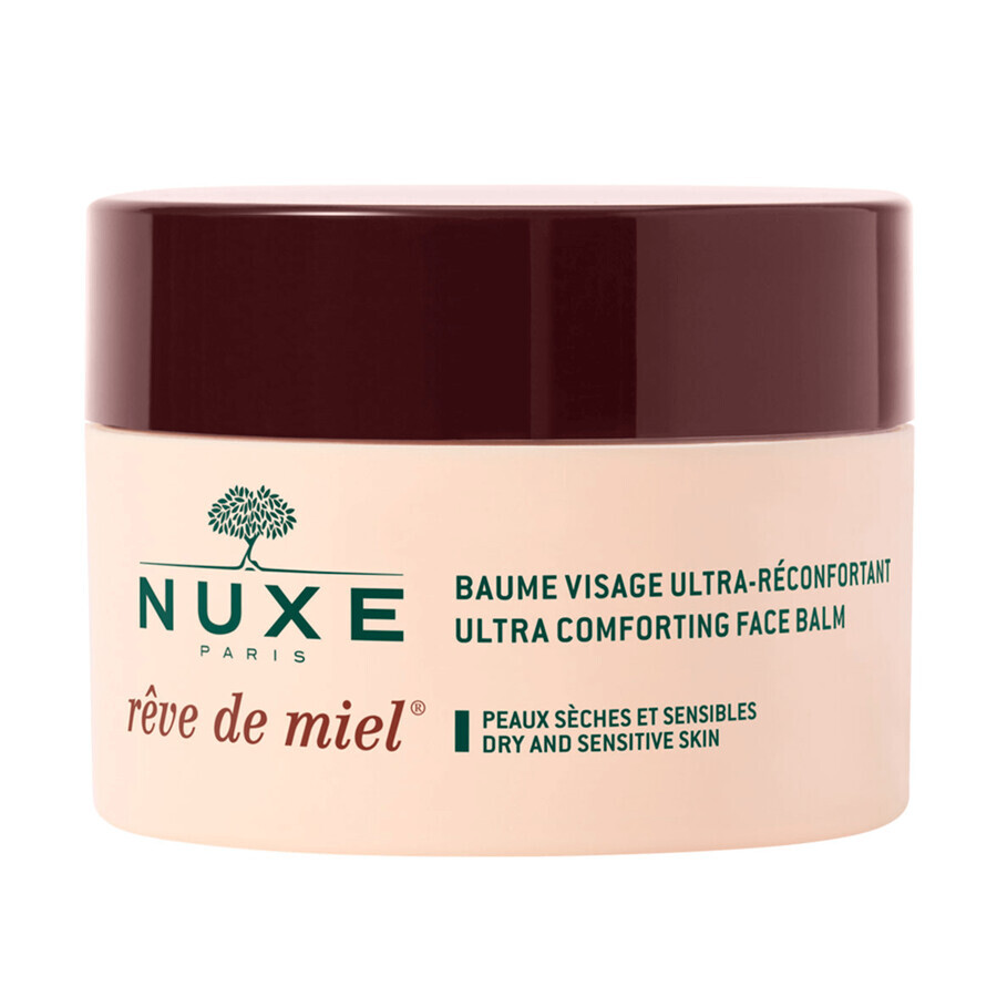 Nuxe Reve de Miel, Cremă de față ultra-confortantă, piele uscată și sensibilă, 50 ml