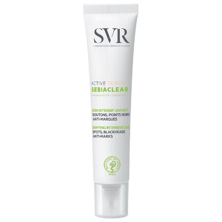 SVR Sebiaclear Active Teinte, crema activa unificadora para reducir las lesiones del acné, 40 ml