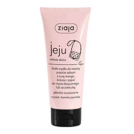 Ziaja Jeju, săpun de față anti-sebum, 75 ml