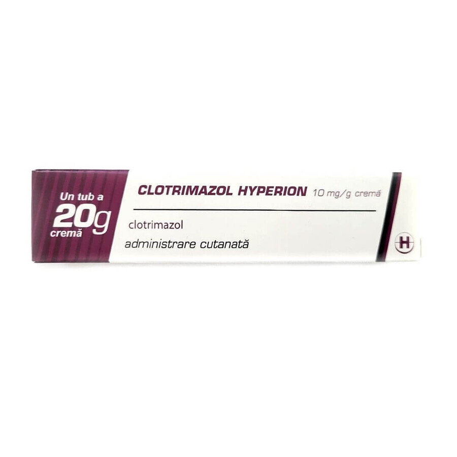 Clotrimazol 10 mg/g cremă, 20g, Hyperion