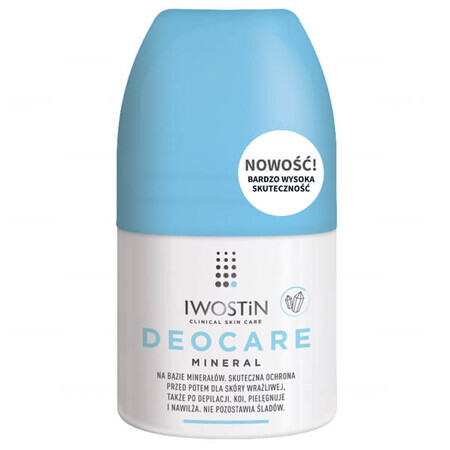 Iwostin Deocare Mineral, Roll-on Antitranspirant für empfindliche Haut, 50 ml