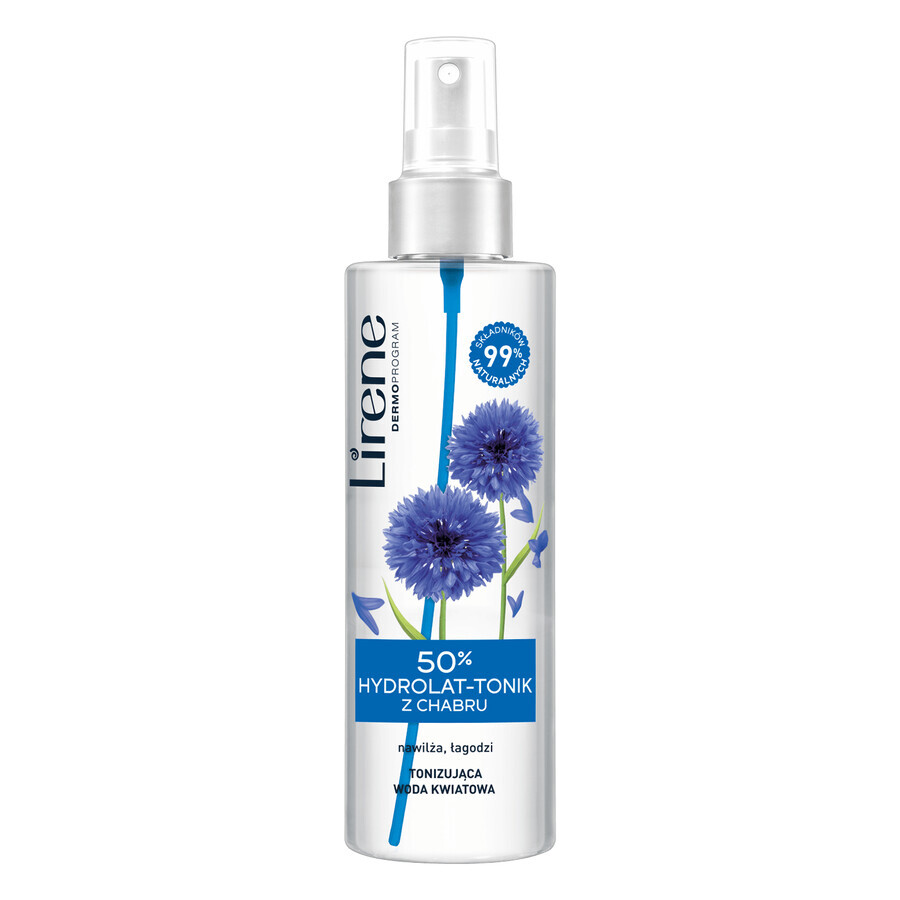 Lirene, 50% albăstrele, Apă florală hidrolat-tonică, tonică, 200 ml