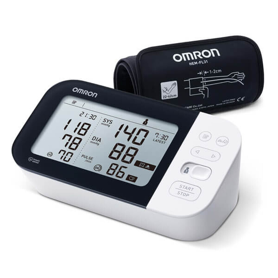 Omron M-7 Intelli IT, automatisches Oberarm-Blutdruckmessgerät mit Bluetooth