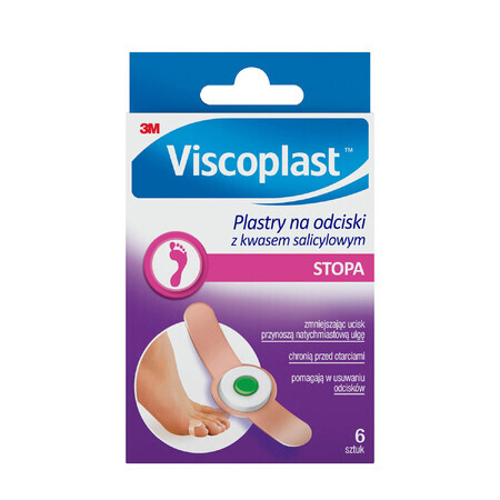 Viscoplast plasters for warts with salicylic acid, 6 pieces