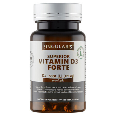 Singularis, Vitamin D3 Forte 5000, 60 Kapseln