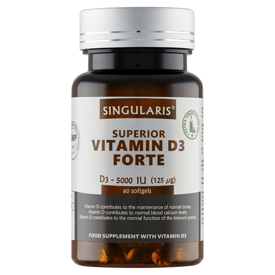 Singularis, Vitamin D3 Forte 5000, 60 Kapseln