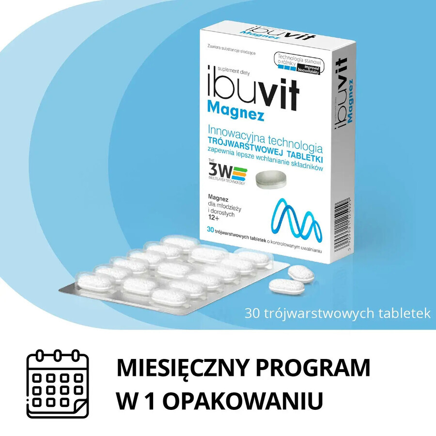 Ibuvit Magnesium, 30 Tabletten.