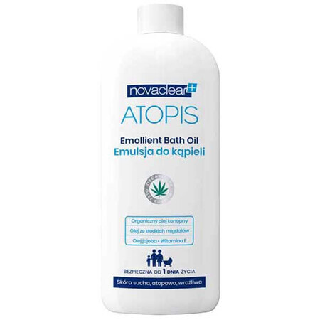 Novaclear Atopis, émulsion de bain dès le 1er jour de vie, peaux sèches, atopiques, sensibles, 500 ml