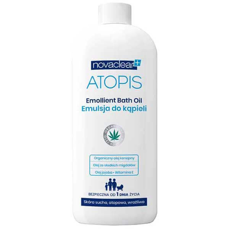 Novaclear Atopis, émulsion de bain dès le 1er jour de vie, peaux sèches, atopiques, sensibles, 500 ml