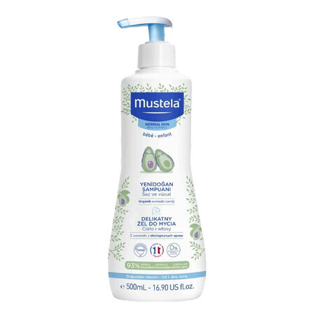 Mustela Bebe Enfant, Gel de spălare a corpului, din prima zi, 500 ml