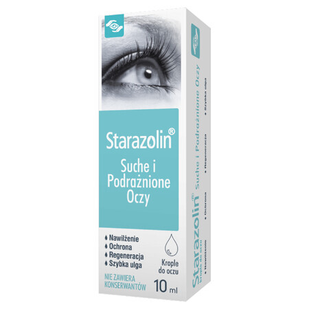 Gocce per gli occhi Starazolin, allevia irritazioni e secchezza oculare, 10 ml