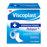 Klebeverband, Viscoplast, Polopor Verbandsstoff, 5m x 25mm, 1 Stück