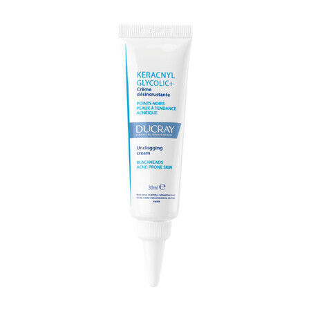 Crema Dermo-cosmetica Ducray Keracnyl Glycolic+ 30 ml - Trattamento efficace per la cura della pelle problematica