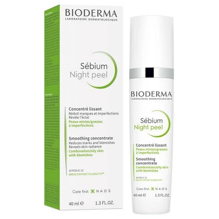 Bioderma Sebium Night Peel, nachtelijke gezichtspeeling, 40 ml