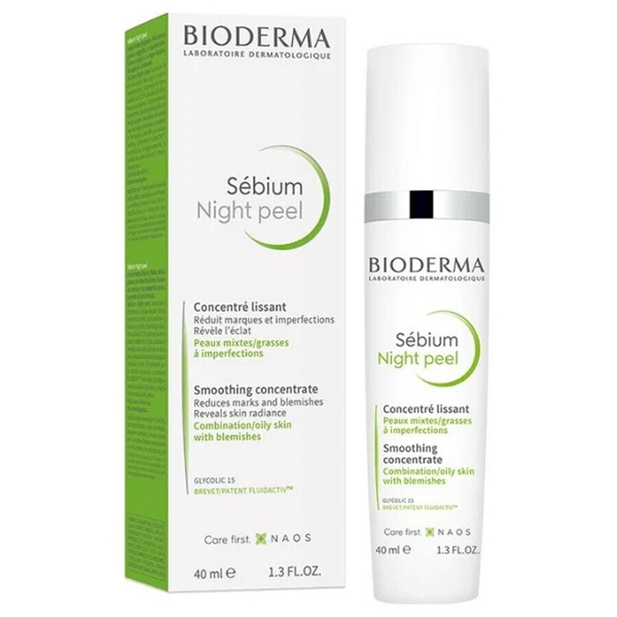 Bioderma Sebium Night Peel, nachtelijke gezichtspeeling, 40 ml