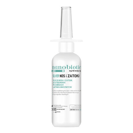 Nanobiotic Med Silver Neus en Sinussen, bescherming tegen infecties, spray, 30 ml