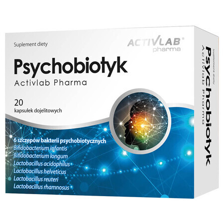 Psychobiotisches Nahrungsergänzungsmittel, 20 Kapseln