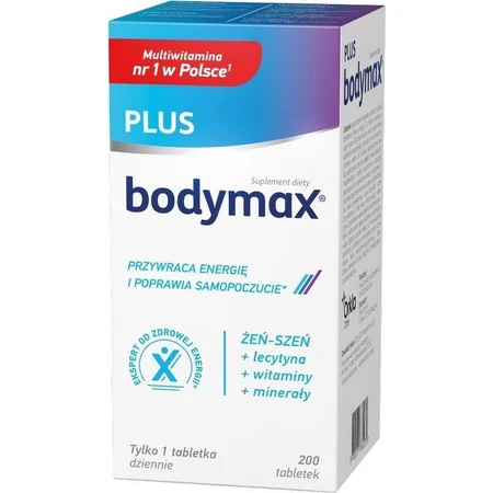 Bodymax Plus Nahrungsergänzungsmittel, 200 Tabletten