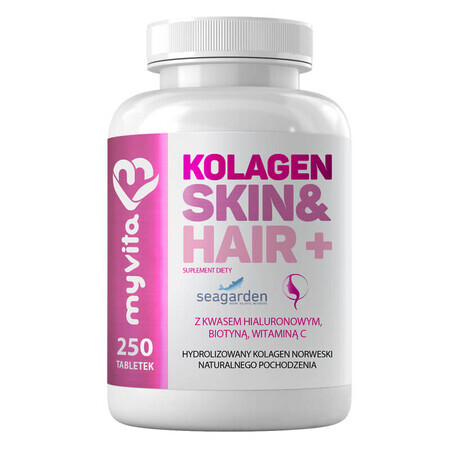 MyVita, Kolagen Skin  amp; Hair+, 250 tabletek