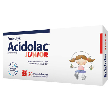 Acidolac Junior Erdbeer-Geschmack, 20 Tabletten