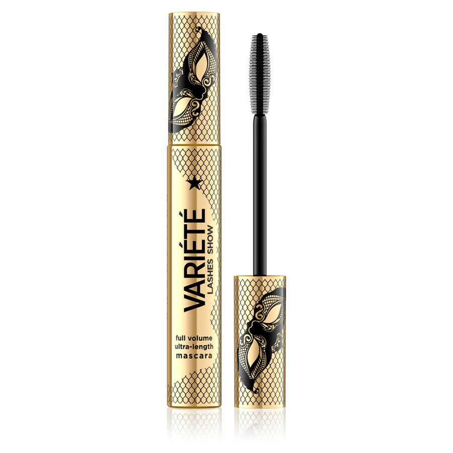 Eveline Cosmetics Variete Lashes Show, Mascara for lengthening and thickening, Black, 10 ml