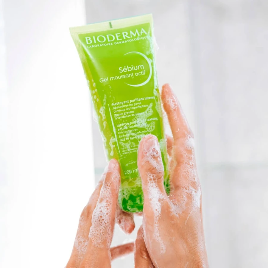 Bioderma Sebium Active Moussant Gel, Active cleansing gel for oily and acne-prone skin, 200 ml