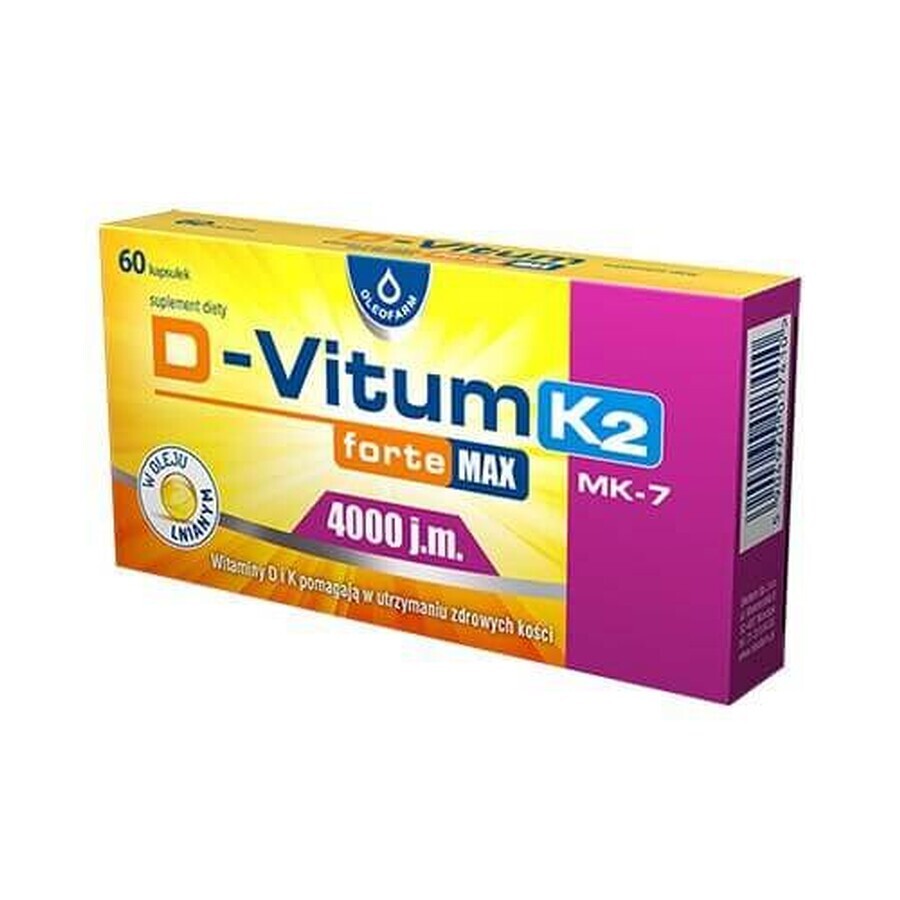 D-Vitum Forte Max 4000 IU. K2 MK-7, 120 Kapseln