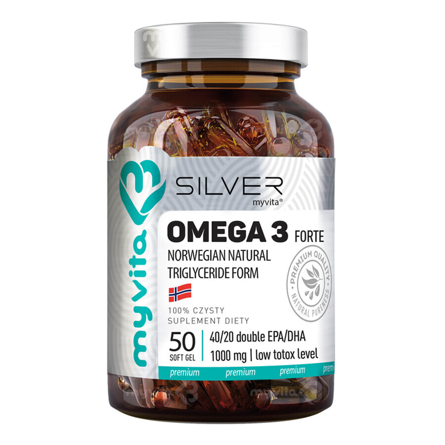 MyVita Silver Omega 3 Forte, 50 capsule