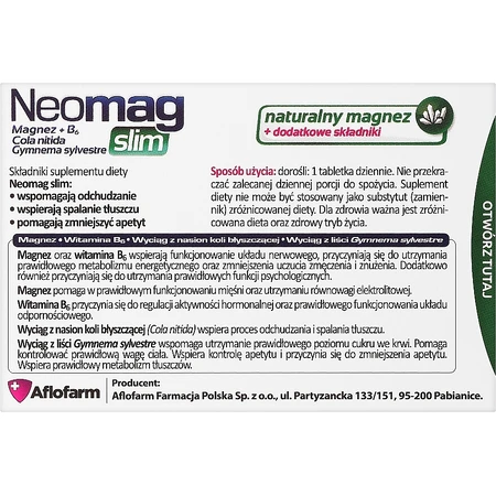 NeoMag Slim, 50 Tabletten, Aflofarm