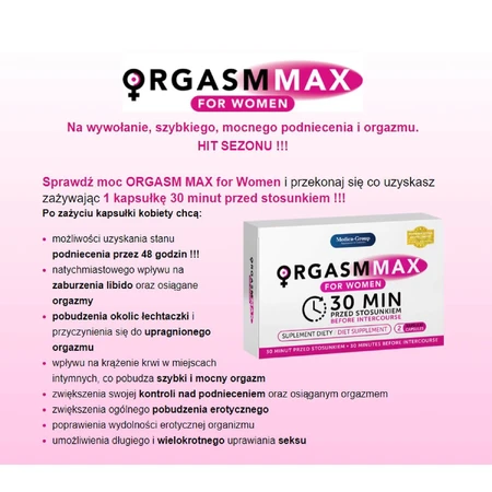 Orgasm Max for women, 2 capsules, Medica-Group