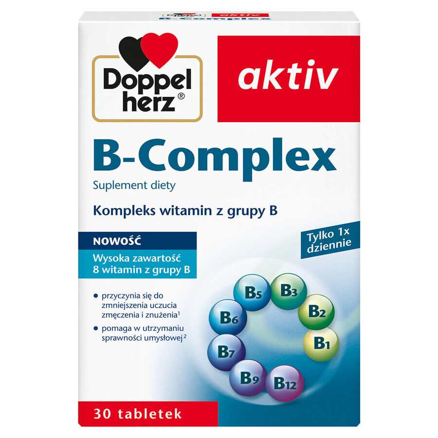 Doppelherz Aktiv B-Complex, 30 tabletek