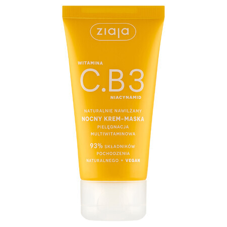 Ziaja Vitamin C.B3 Niacinamide, Night cream-mask for the face, 50 ml