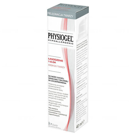 Physiogel, Soothing face cream, dry and sensitive skin, 40 ml