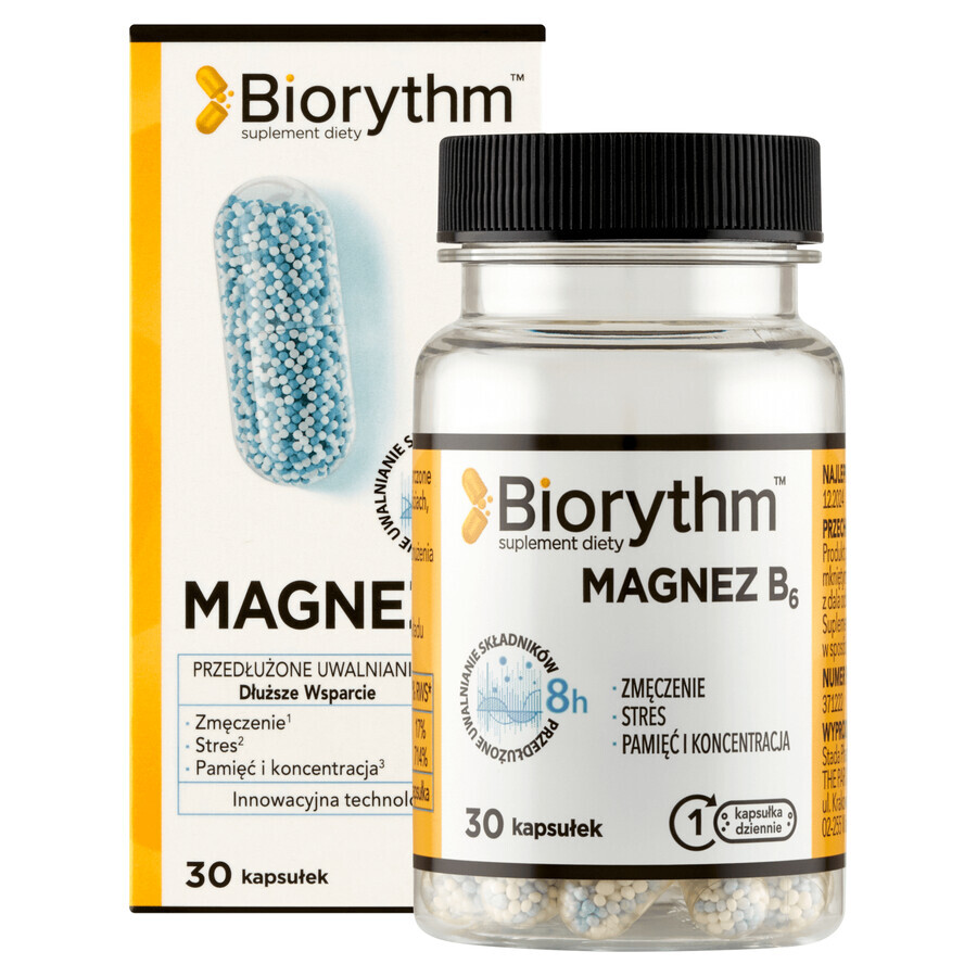 Biorythm Magnesium B6, 30 capsules