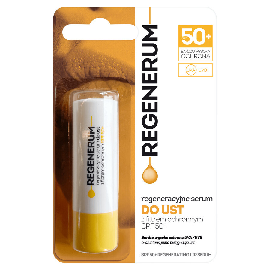 Regenerum, ser de regenerare a buzelor, SPF 50+, 5 g