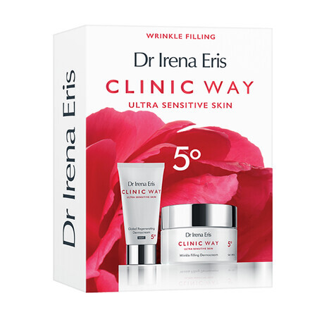 Set Dr Irena Eris Clinic Way 5°, dermocrema rellenadora de arrugas, día, 50 ml + dermocrema de noche, 30 ml