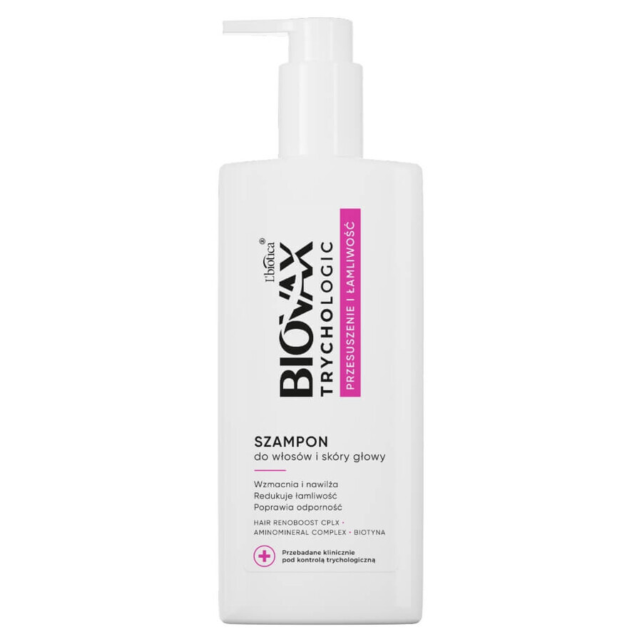 Biovax Trychological Dryness and Sprödigkeit, Shampoo für Haar und Kopfhaut, 200 ml