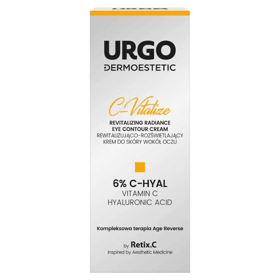 Urgo Dermoestetic C-Vitalize, Cremă de ochi revitalizantă și iluminatoare, 15 ml