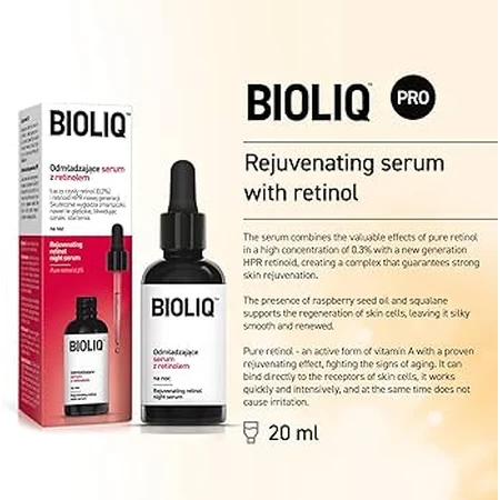 Bioliq Pro, odmładzające serum z retinolem, na noc, 20 ml: ceny i cechy