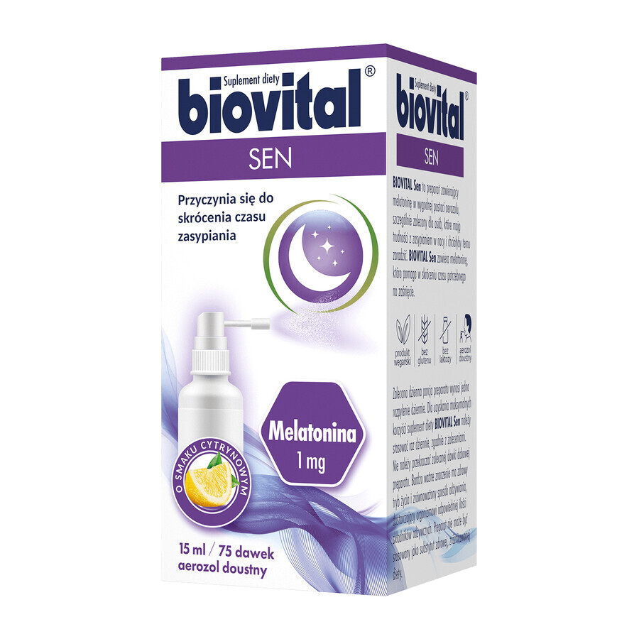 Biovital Sen Spray, 15 ml - Natürliches Bio-Spray zur Stärkung der Sinne und des Wohlbefindens