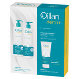 Oillan Derm+ - Pflegeset für Körper und Hände, 3-teilig, je 400 ml Körperbalsam  amp; Duschgel, 75 ml Handkonzentrat