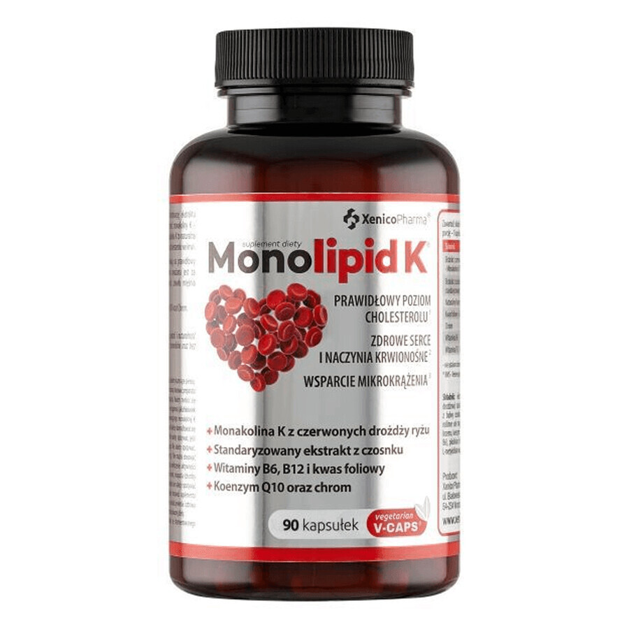 Monolipid K, 90 de capsule vegetariene