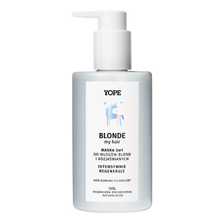 Yope Blonde My Hair, Mască 2 în 1 pentru păr blond și decolorat, 300 ml