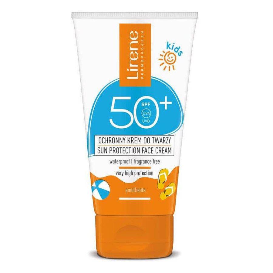 Lirene Sun Kids, Cremă de protecție a feței pentru copii, SPF 50+, 50 ml