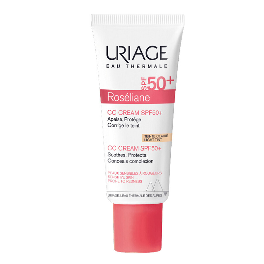 Roseliane Anti-Redness CC Cream with SPF 50+, 40 ml, Uriage