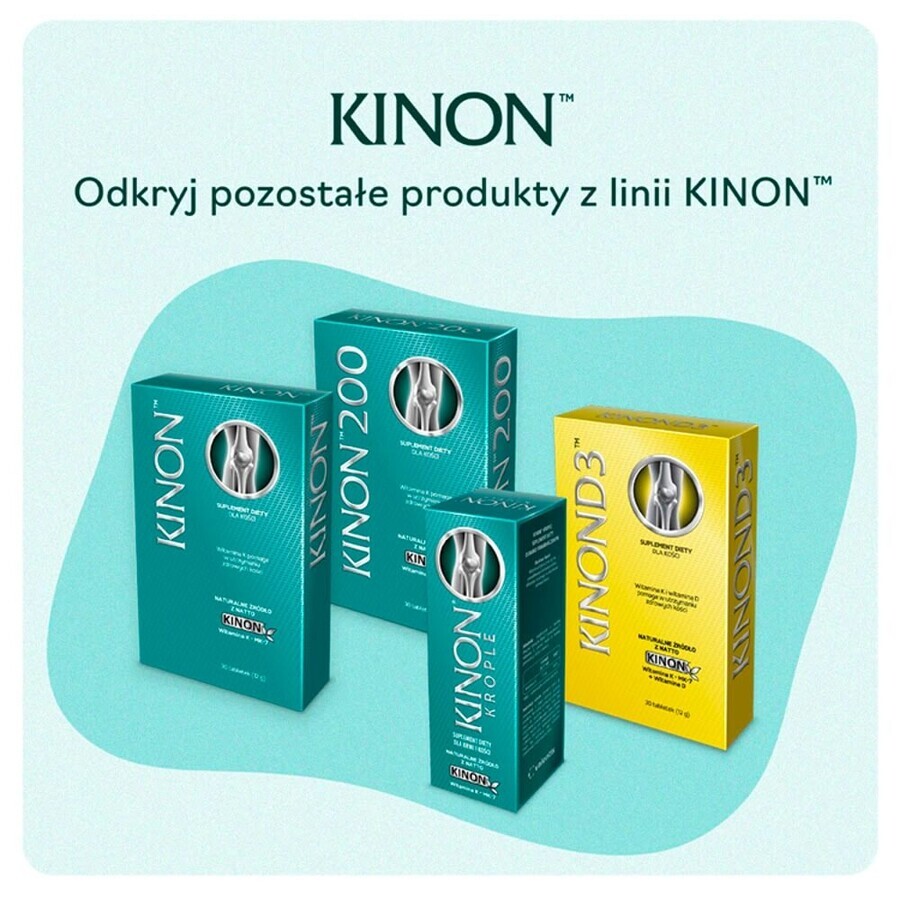 Kinon, vitamina K2-MK7 da natto 75 μg, 30 compresse DATA SCORTA