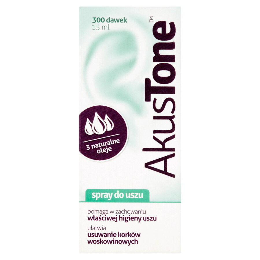 Akustone, Ohrenspray, 15 ml VERUNREINIGTE VERPACKUNG