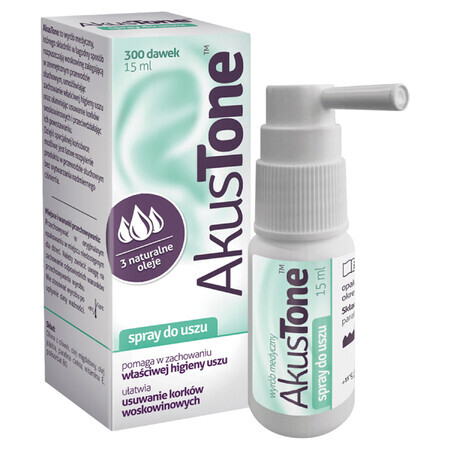 Akustone, Ohrenspray, 15 ml VERUNREINIGTE VERPACKUNG