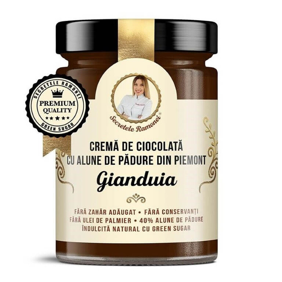 Schokoladencreme mit Haselnüssen aus Piemont, Gianduia, Biancella, Ramona's Secrets, 350g, Remedia