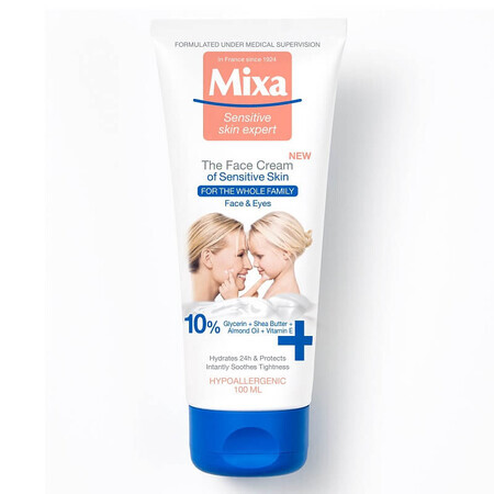 Crema de fata hidratanta pentru intreaga familie, 100 ml, Mixa